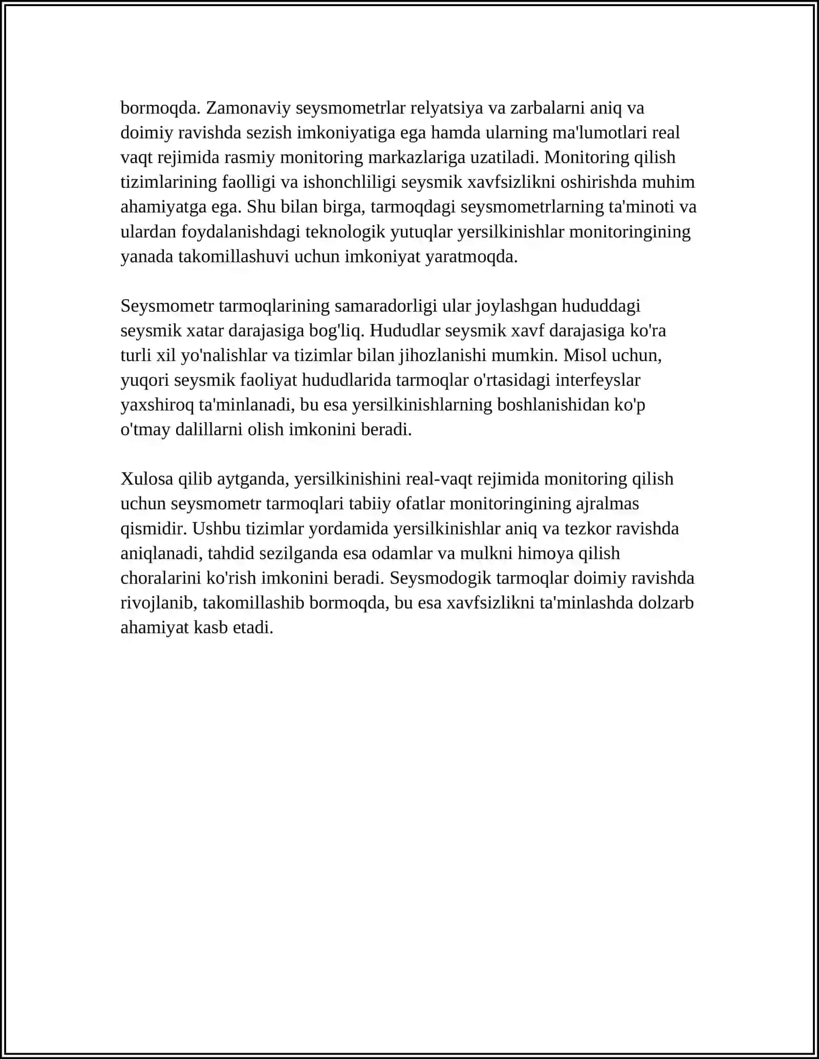 DISASTER MONITORING:YERSILKINISHI,TOSHQIN,QURG’OQCHILIK KABI HODISALARNIANIQLASH TIZIMLARI 4