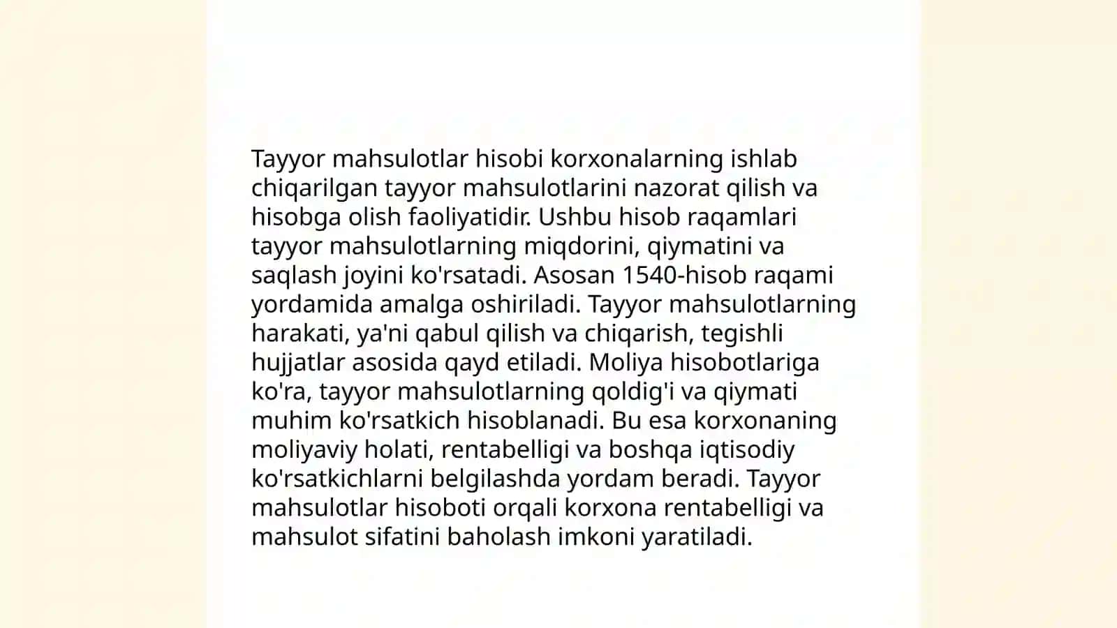 Xom ashyo va materiallar hisobi 4