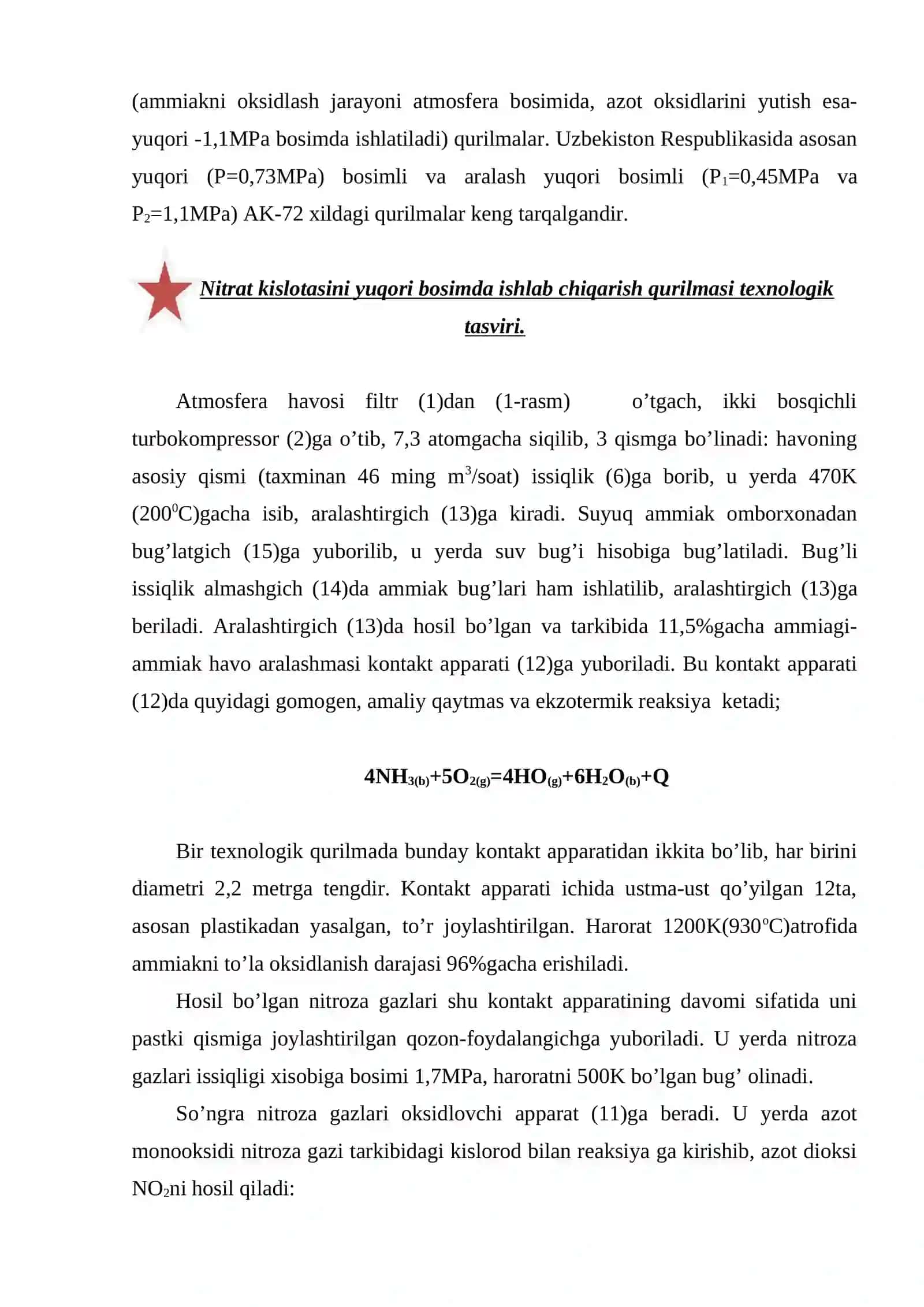 NITRAT KISLOTASI IShLAB ChIQARISh QURILMALARI XILLARI 4