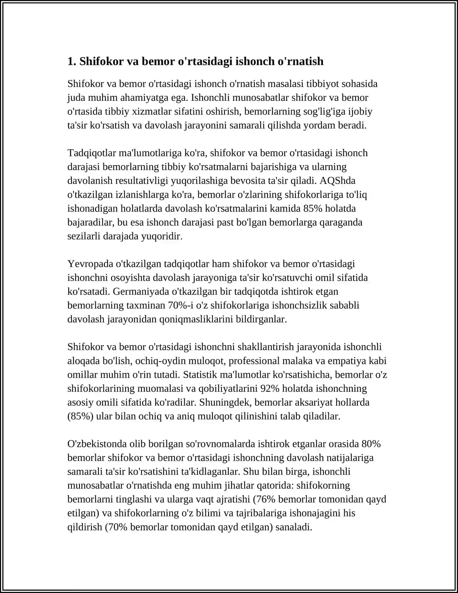 MULOQAT: SHIFOKOR VA BEMOR MULOQATINING PSIXOLOGIK XUSUSIYATLARI 4
