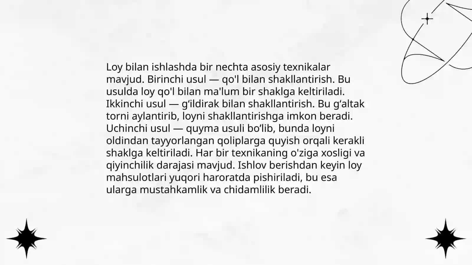 Kichik yosh guruxda bolalarni loy ishiga orgatish metodlari 4