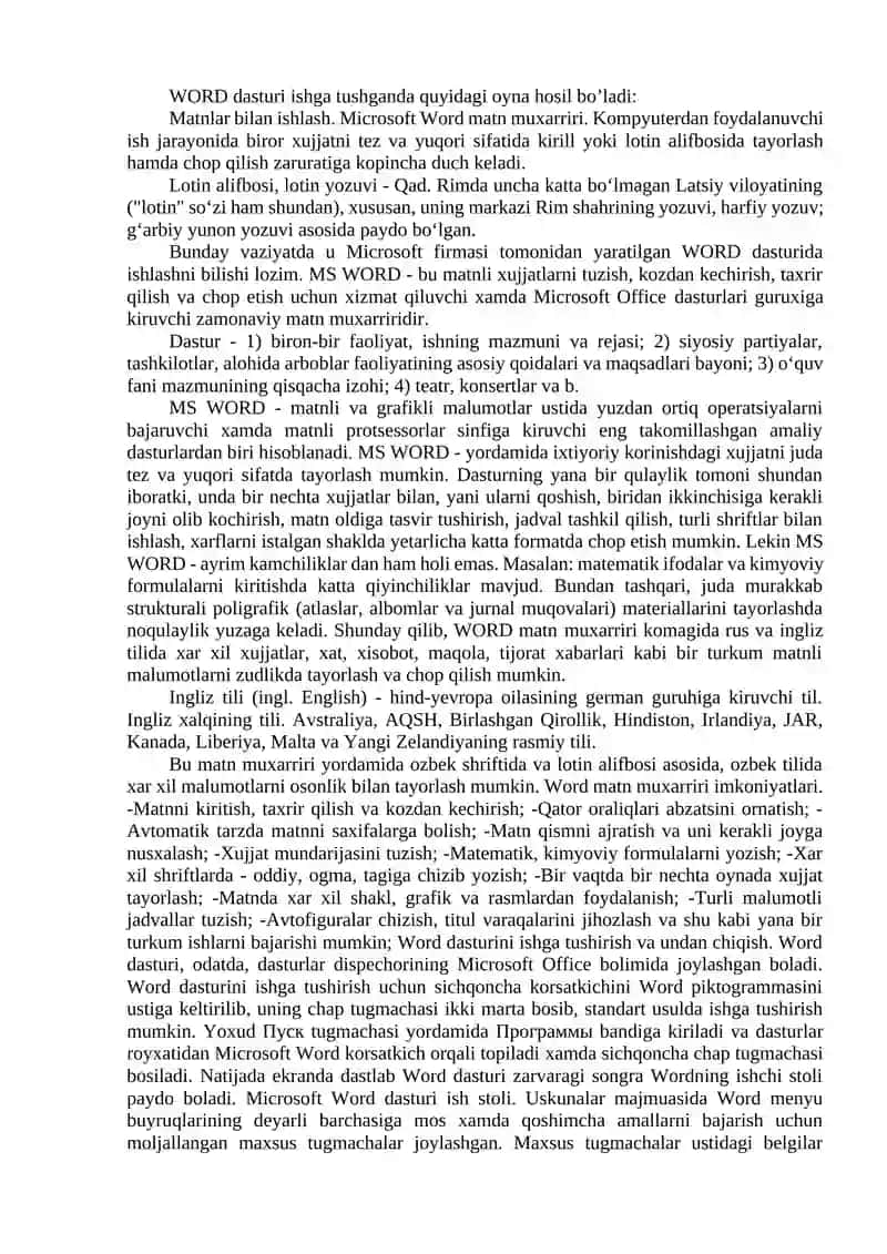 MS Word dasturi 4