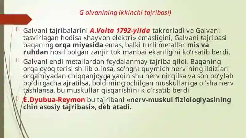 Qo’zg’aluvchan to’qimalarda bioelektrik hodisalar. 4