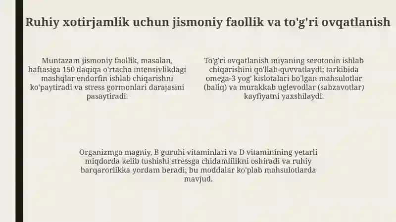 Ruhiy osoyishtalikni taminlash 4