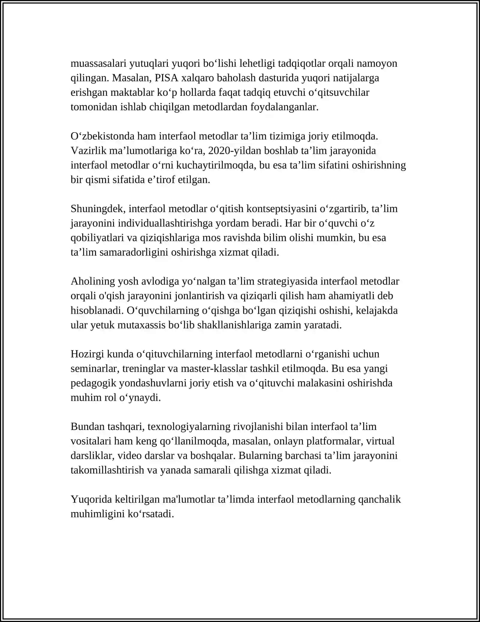 TA’LIMNING INTERFAOL METODLARI VA STRATEGIYALARI 4