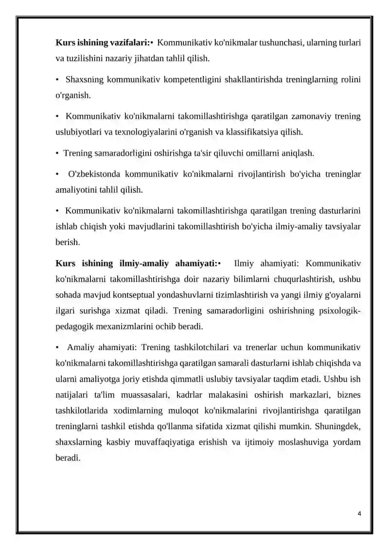 TRENINGDA KOMMUNIKATIV KO'NIKMALARNI TAKOMILLASHTIRISH 4