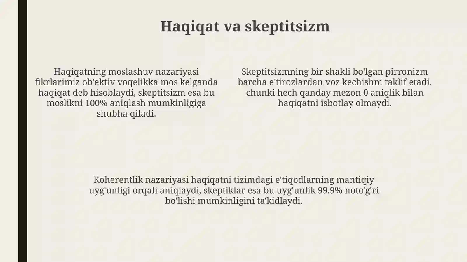 Bilish  falsafasi    (gnoseologiya) 4