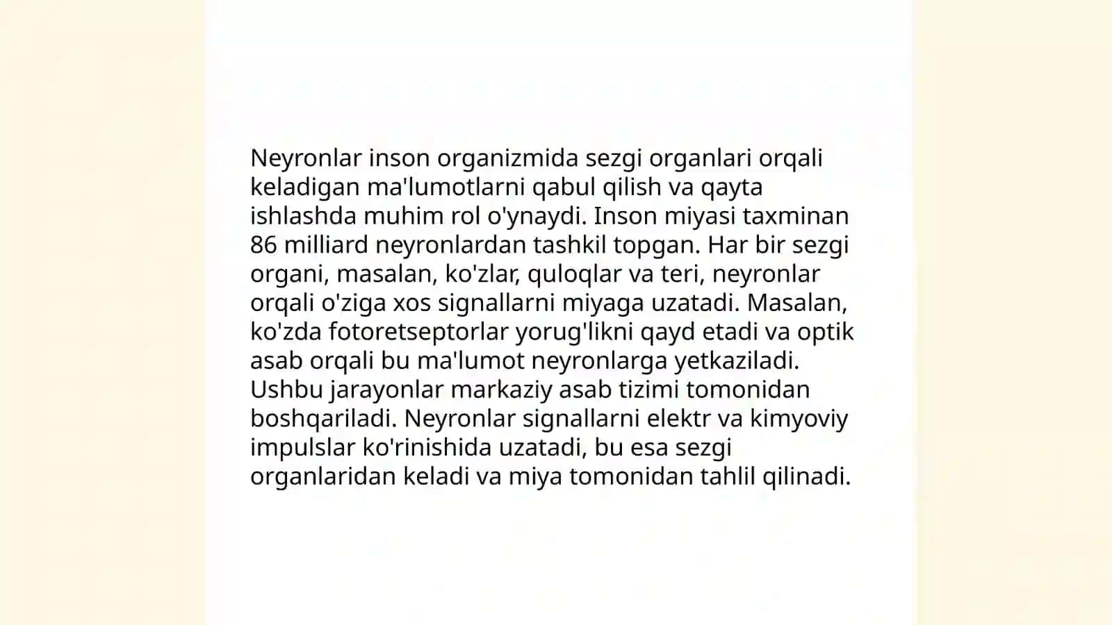 Sezgilarning nerv fiziologik asoslari 4