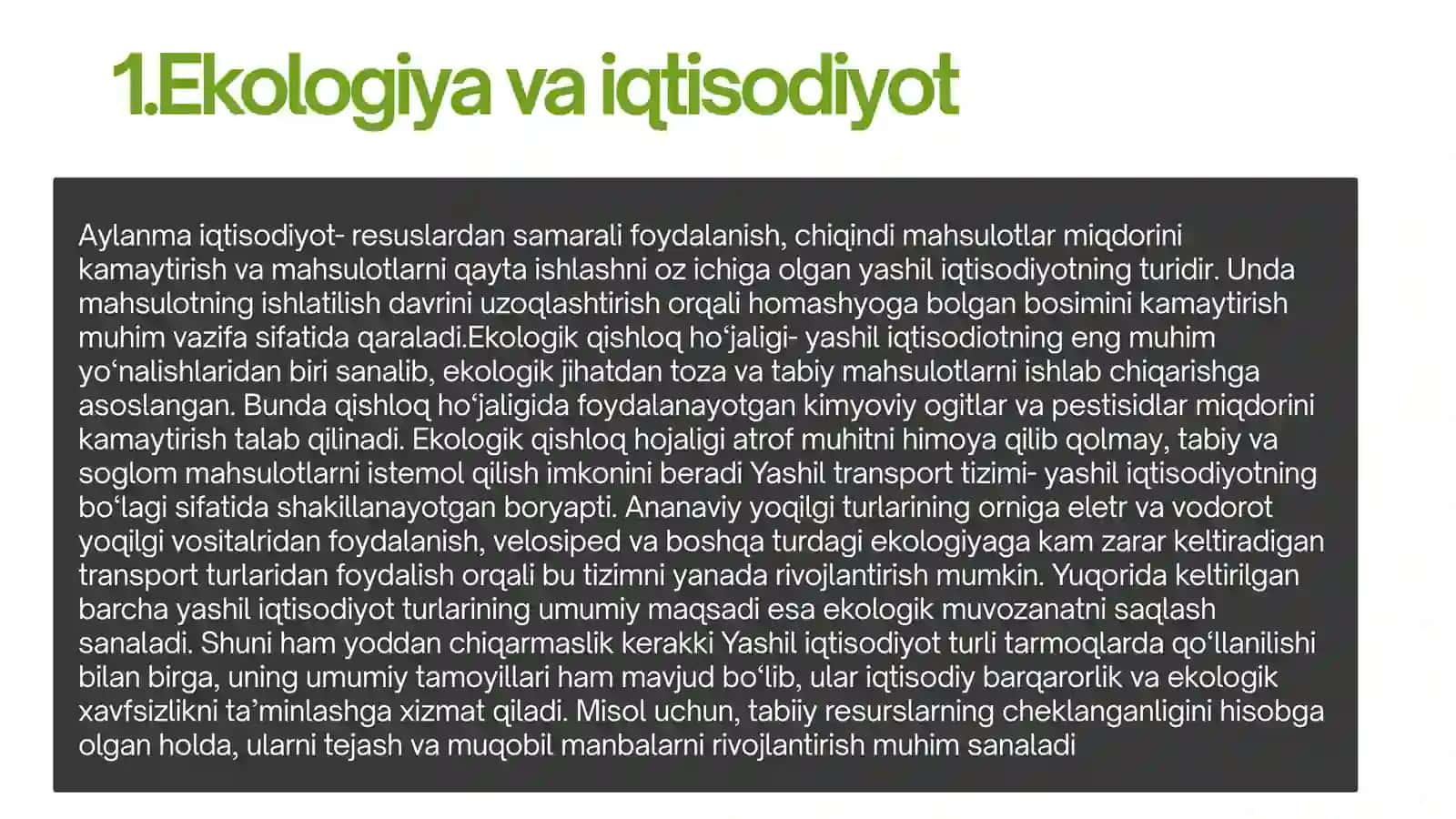 Yashil iqtisodiyotga o‘tish strategiyasi 4