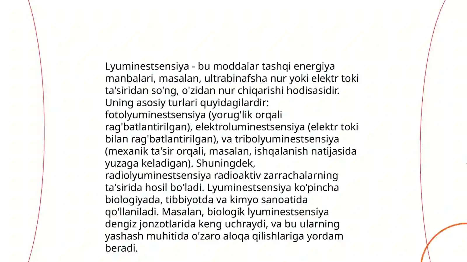 Lyuminestsensiya turlari 4