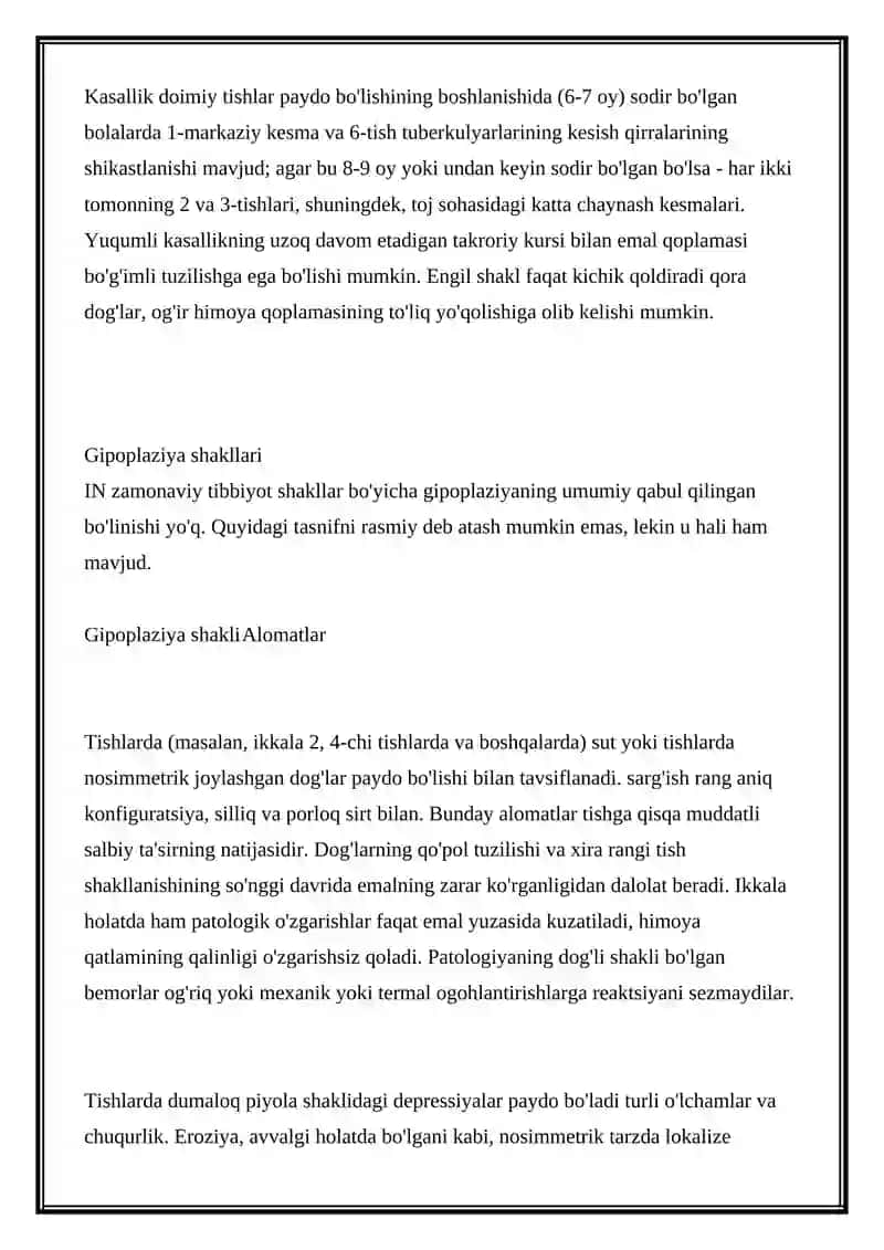 Tish emalining gipoplaziyasi: etiologiyasi va tasnifi 4