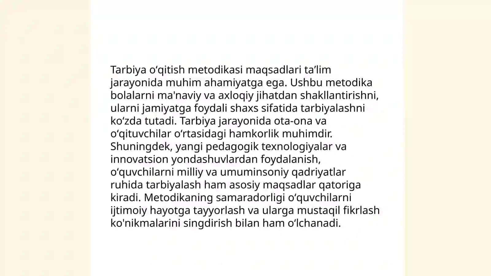 Tarbiya oʻqitish metodikasi va uning xususiyatlari 4