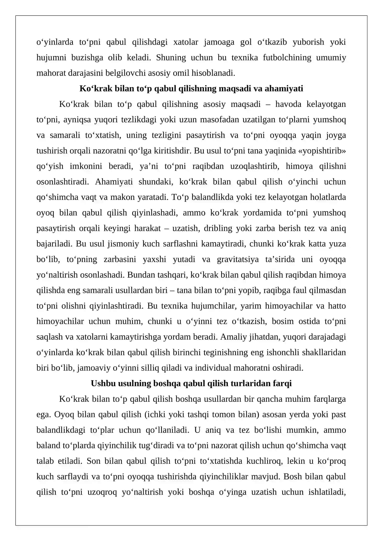 Ko‘krak bilan to‘pni qabul qilish 4