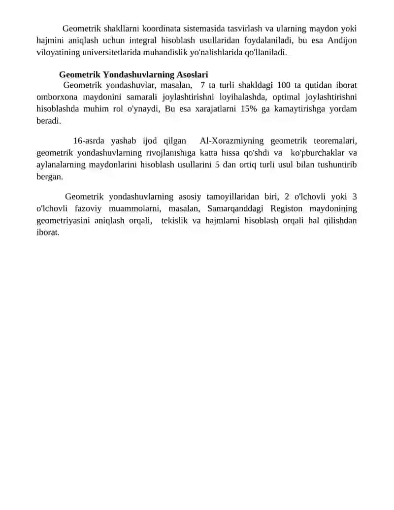 Geometrik usul yordamida masalalar yechish 4