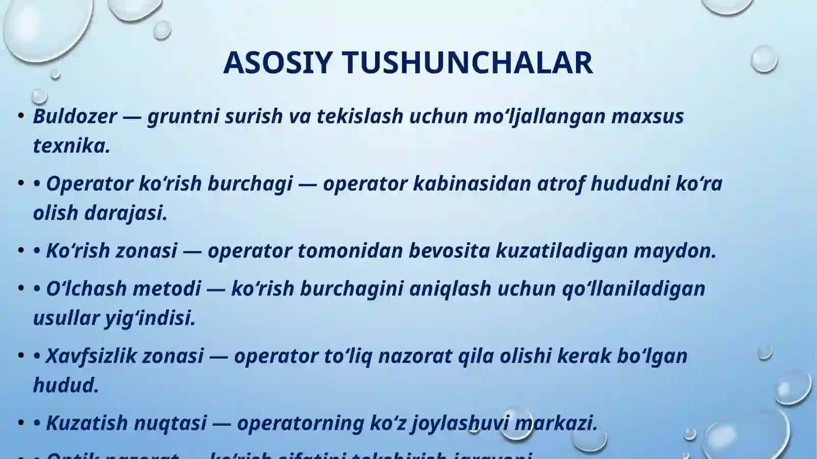 Buldozerlarda operatoro'rindi g'idankorinish burçagini aniqlash qurilmagini ishlash metodi 4