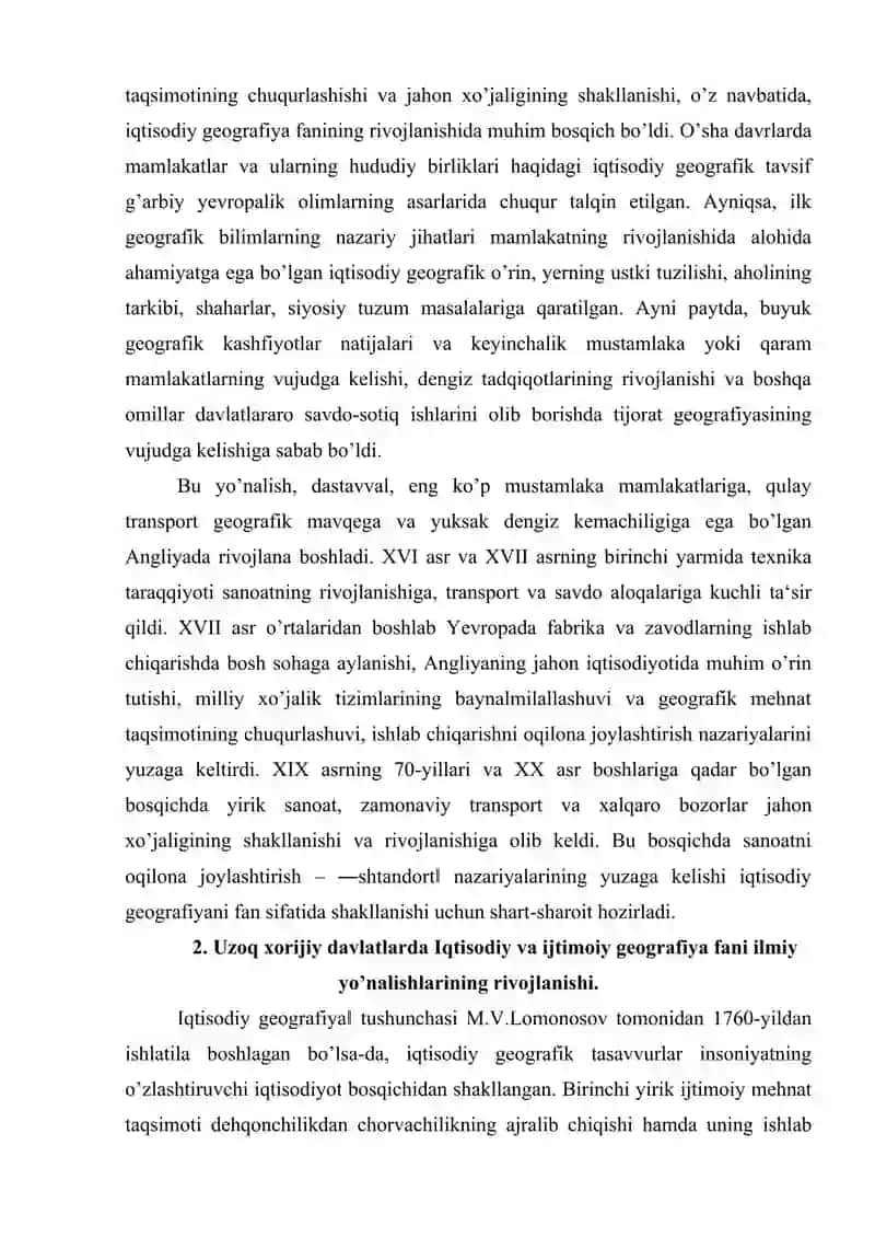 Uzoq xorij olimlarining iqtisodiy geografyaga qo’shgan hissalari 4