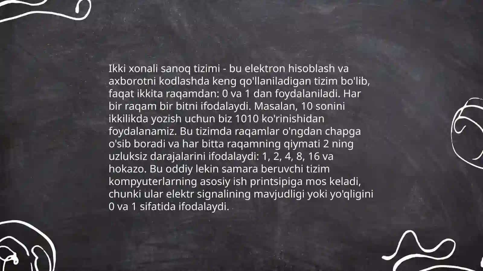Sanoq sistemalari. Texnika xavfsizligi 4