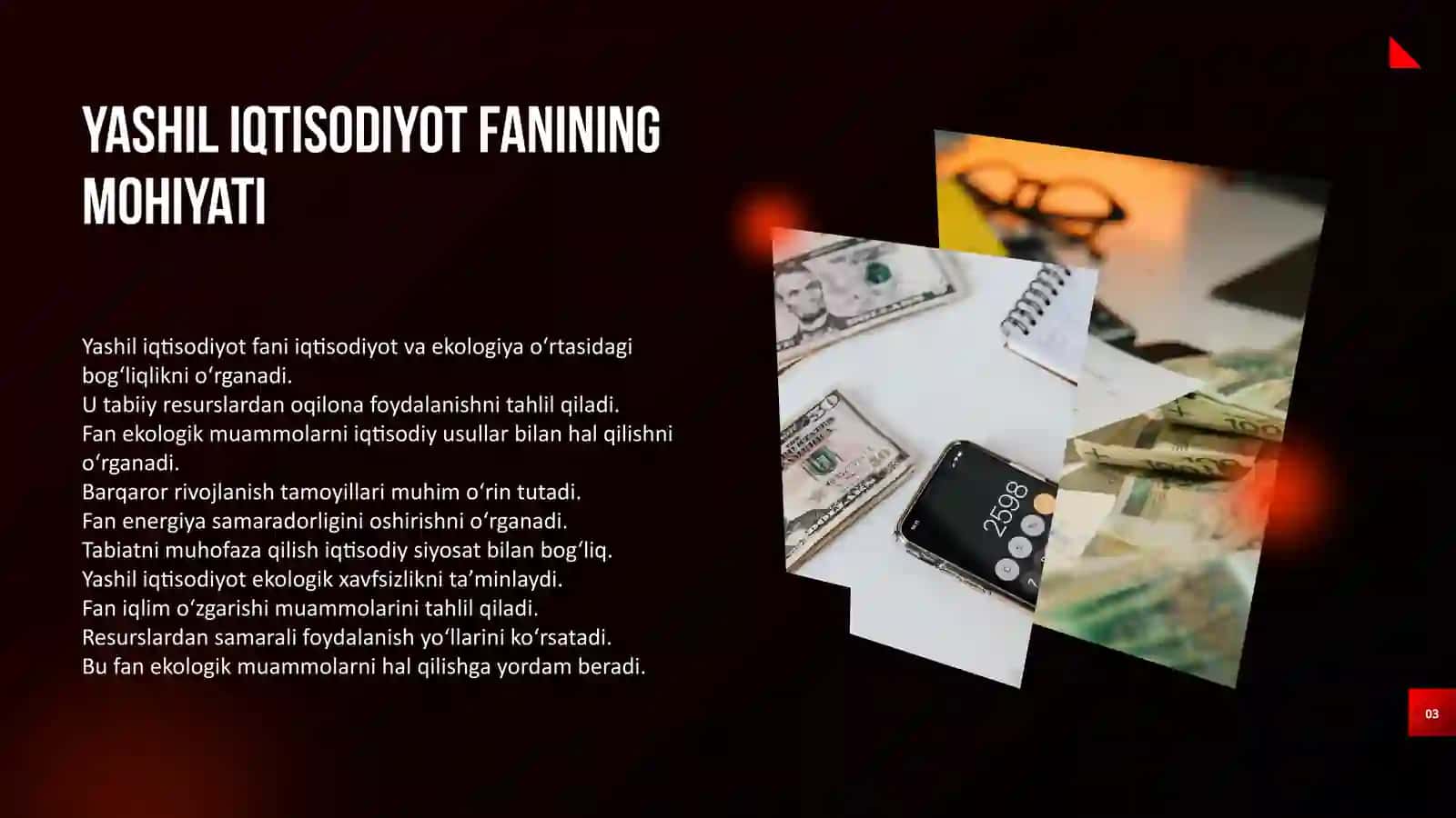 Yashil iqtisodiyot fanining asosiy vazifalari 4