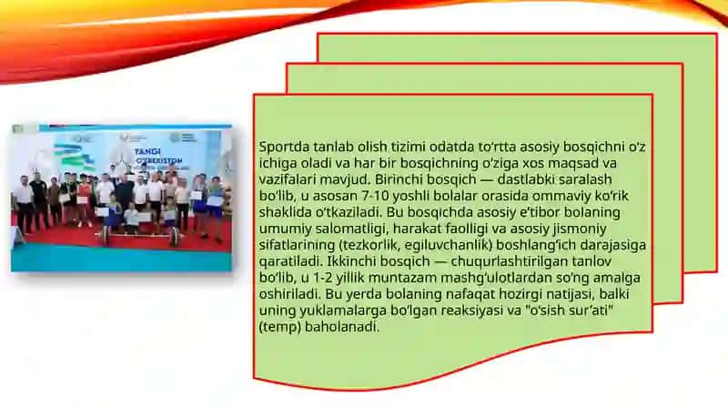 Sport turlariga tanlab olish va seleksiya ishlari 4