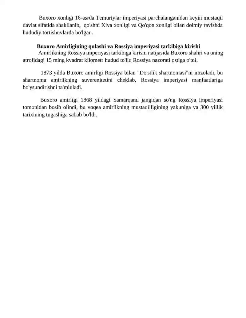 Buxoro xonligi va amirligi tarixi 4