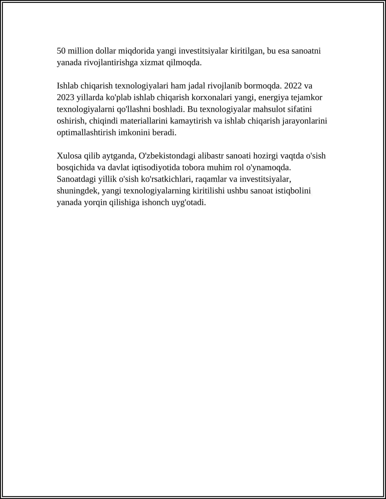 O'ZBEKISTONDA ALIBASTR SANOATINING ISTIQBOLLARI 4