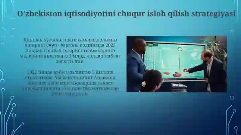 O'zbekiston iqtisodiyotida islohotlarni chuqurlashtirish bo'yicha rivojlanish strategiyasi 4