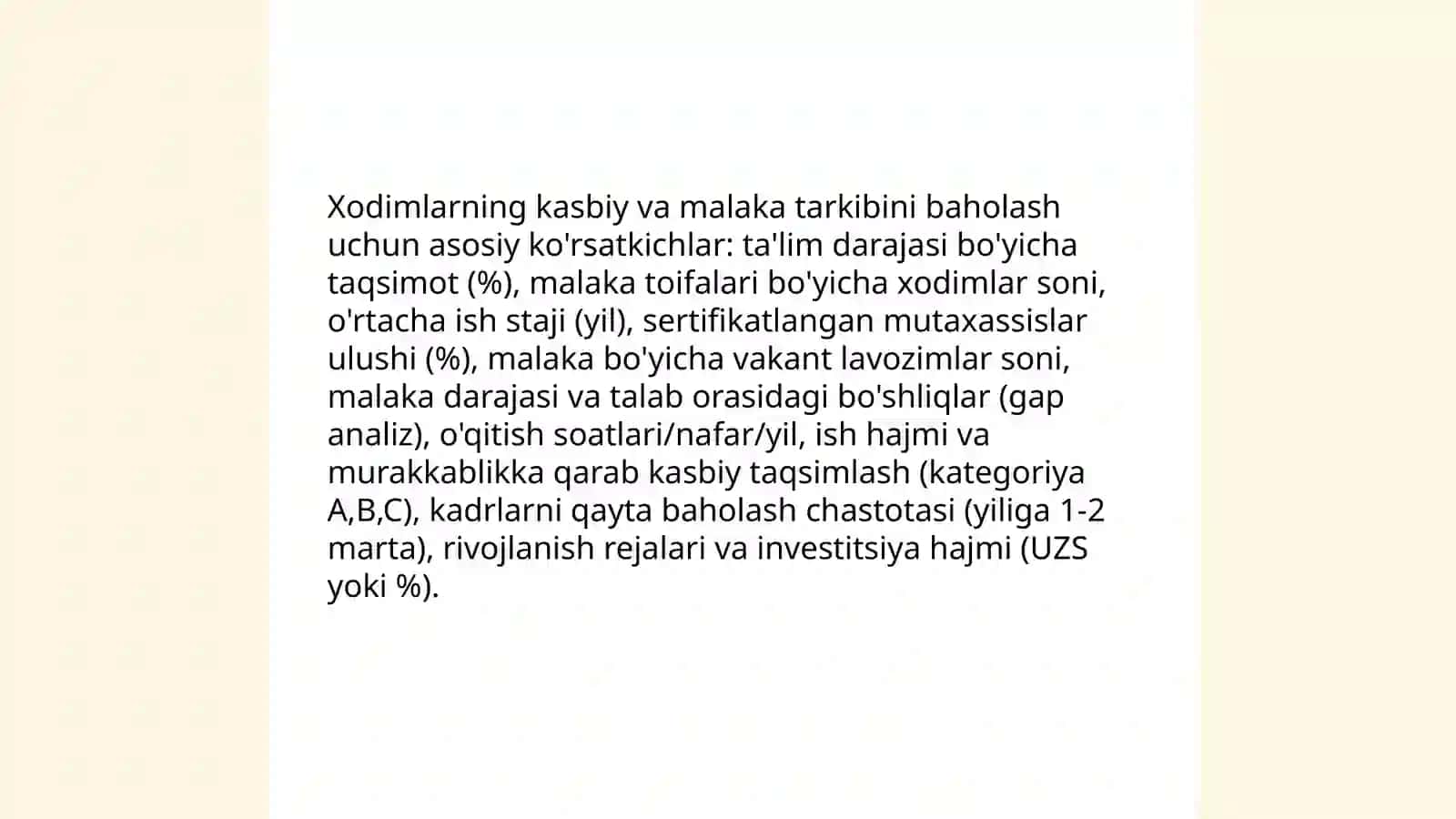 Korxonaning mehnat resurslari bilan taʼminlanganligini tahlil qilish 4