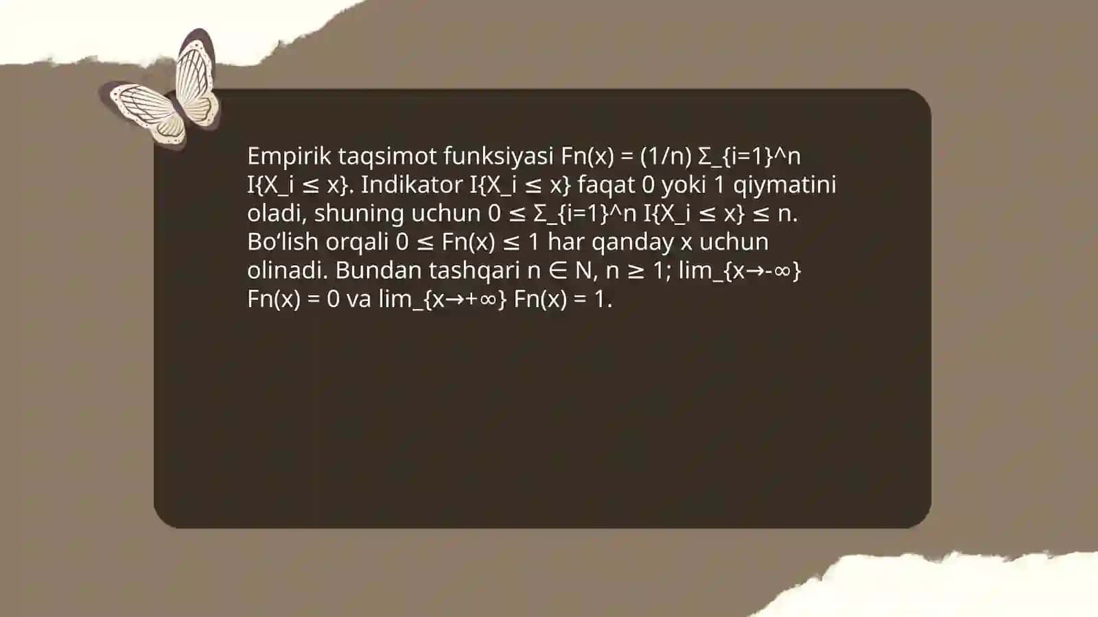 Ehtimollar nazariyasi va matematik statistika 4