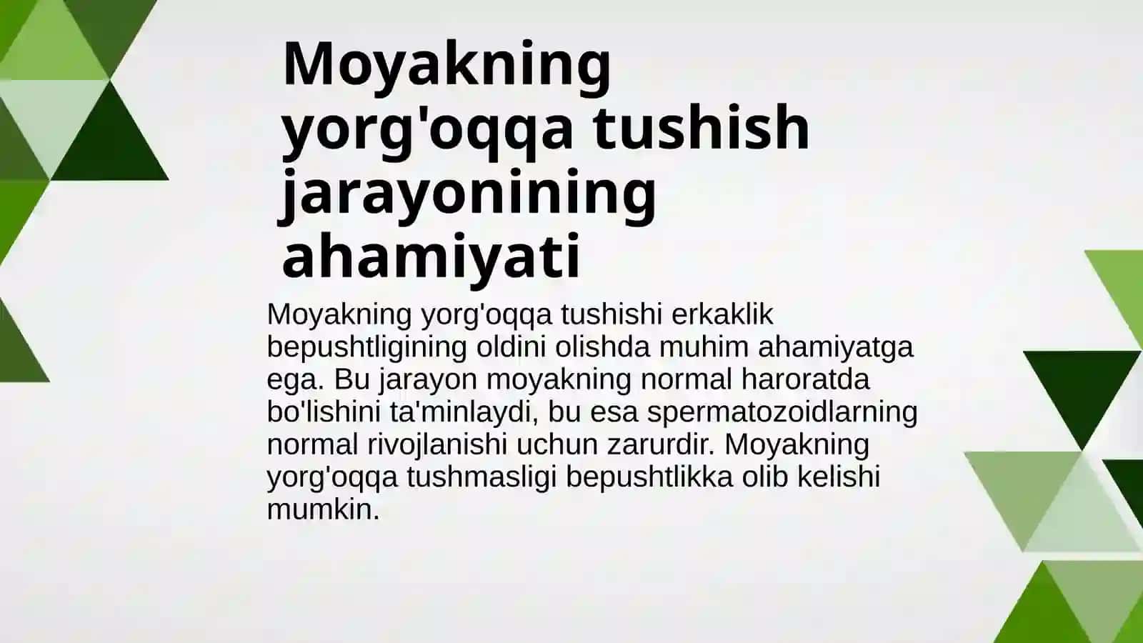Erkaklar tanosil a'zolari. Ayolar tanosil a'zolari. Ularning yoshga  qarab oʻzgarishi. Oraliq topografiyasi tuzilishi, chanoq va tanosil diafragmalari va jinsga nisbatan farqi. 4
