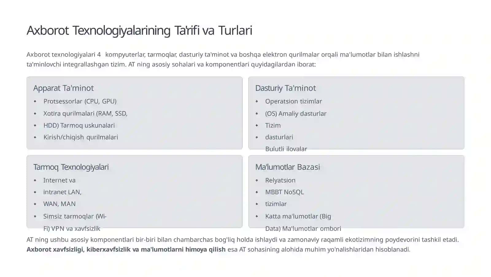 Zamonaviy Axborot Texnologiyalari va Mobil Aloqa Vositalarining Rivojlanishi 4