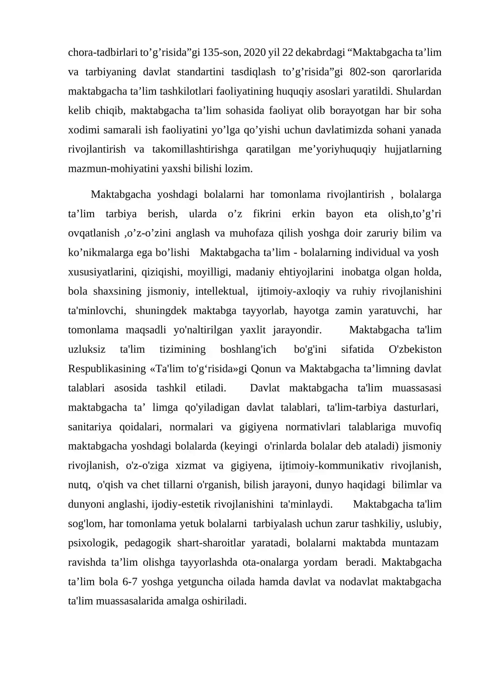 Maktabgacha ta'lim tashkilotlari ishini boshqarishda me’yoriy hujjatlarning ahamiyati 4