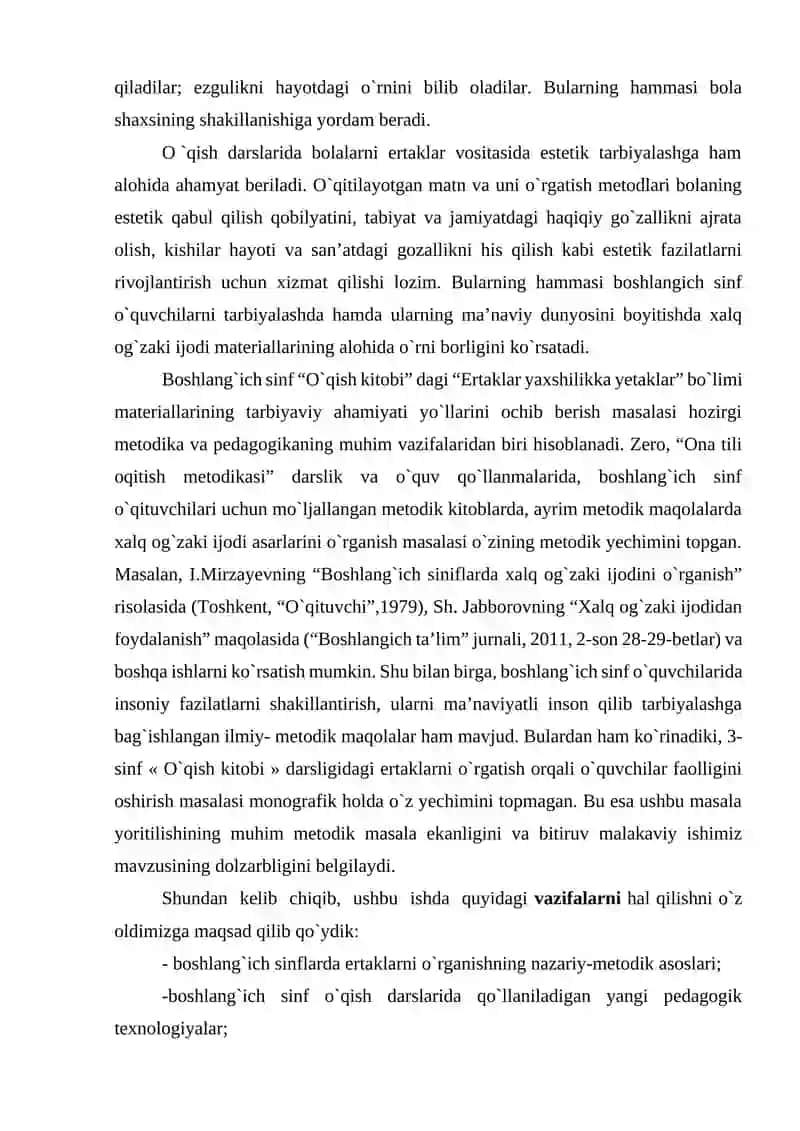 Bola tarbiyasida xalq og'zaki ijodidan foydalanish 4