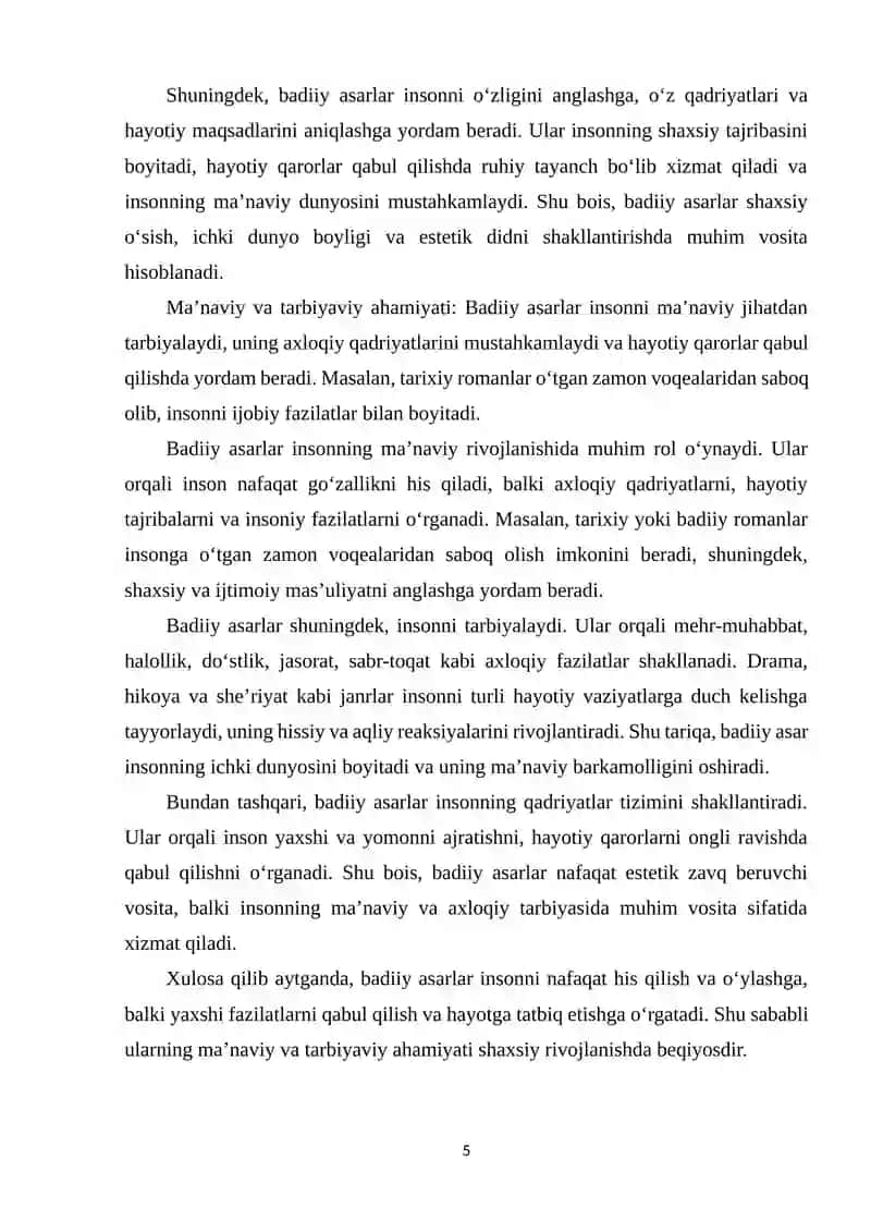 Badiiy asarlarning tasnifi 4