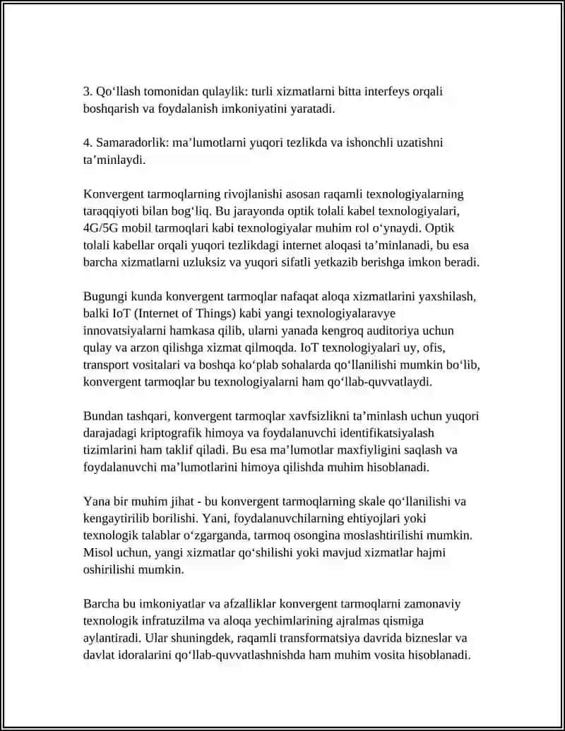 Konvergent tarmoqlar 4