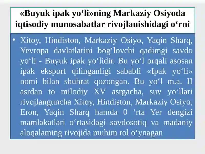 O’RTA OSIYODA TEMURIYLAR DAVRIGACHA VA AMIR TEMUR VA TEMURIYLAR DAVRIDAGIIQTISODIY G‘OYALAR VA IQTISODIY SIYOSAT 4