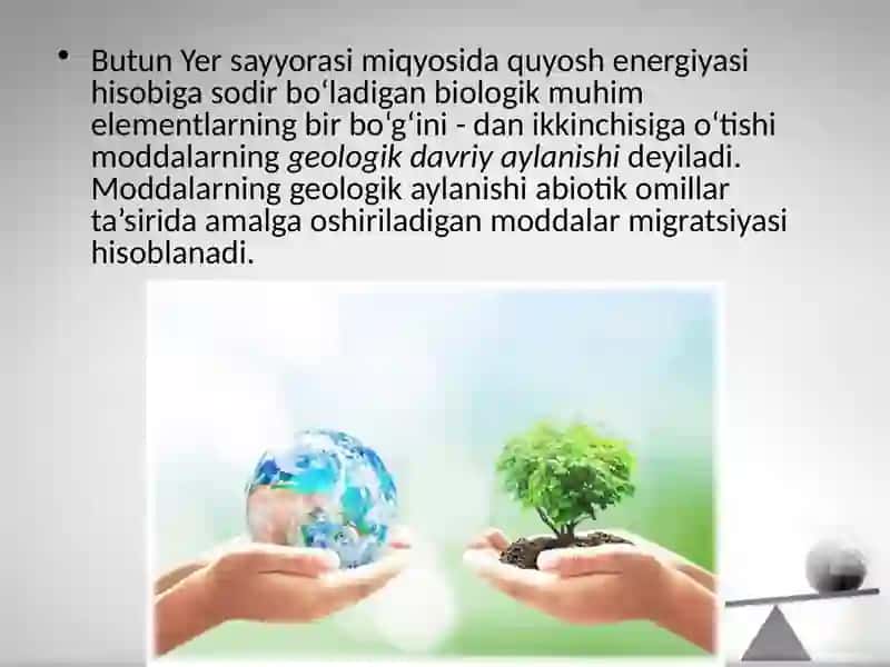 Biosfera modd va energiya ning davriy aylanishi 4