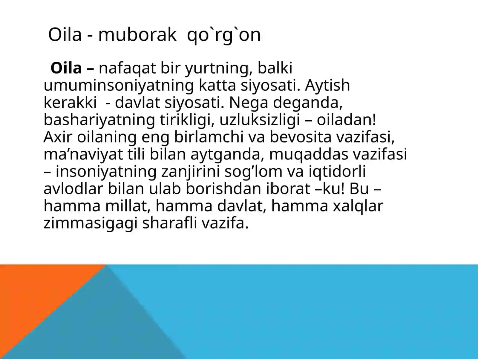 Oilaning psixologik, ijtimoiy-ma`naviy muhitining farzand tarbiyasiga ta`siri 4