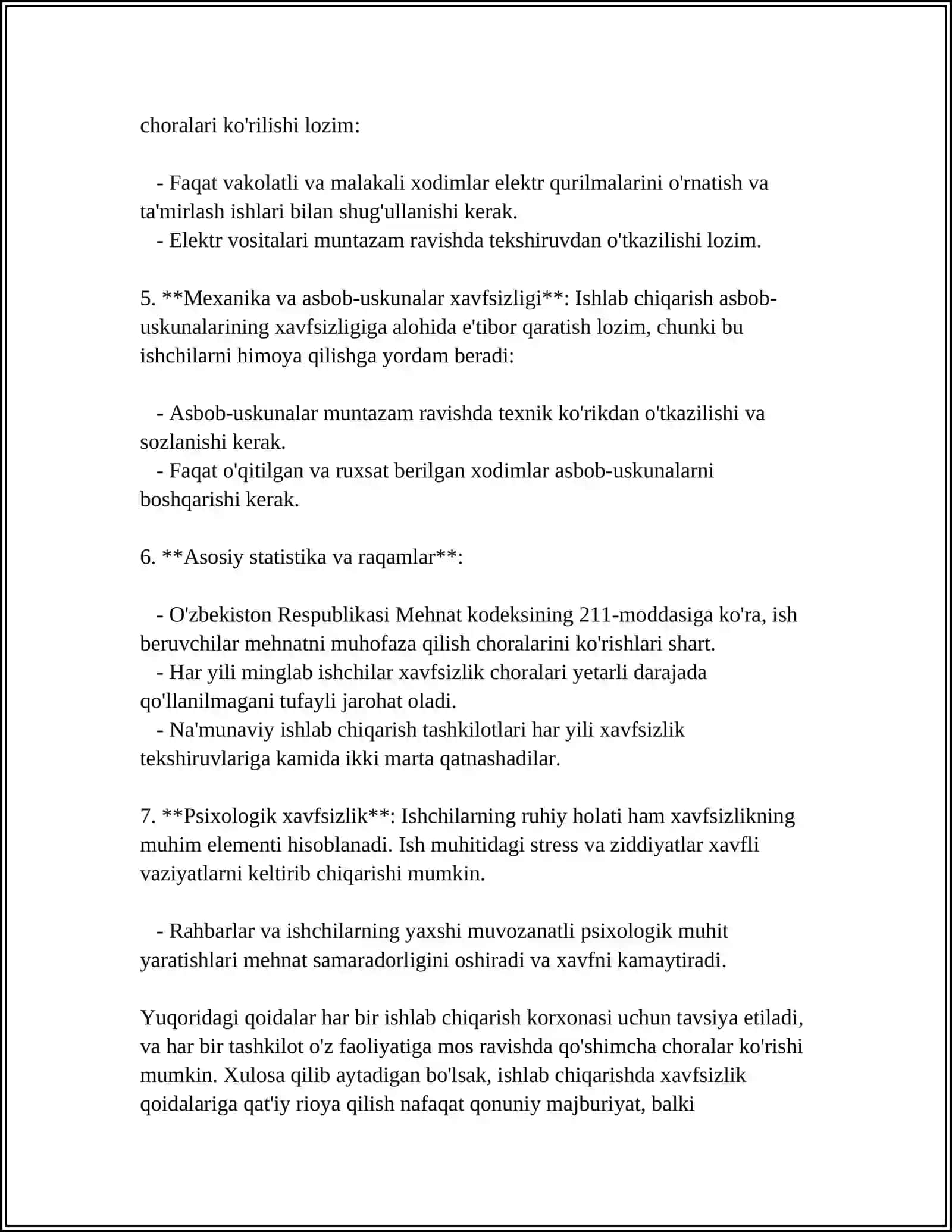 ISHLAB CHIQARISHDA XAVFLI VA ZARARLI OMILLAR 4