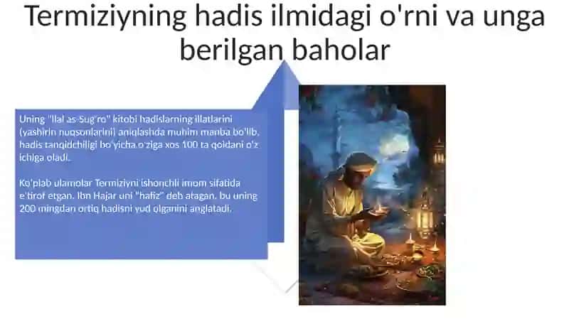 Termiziyning hadis ilmidagi o'rni 4