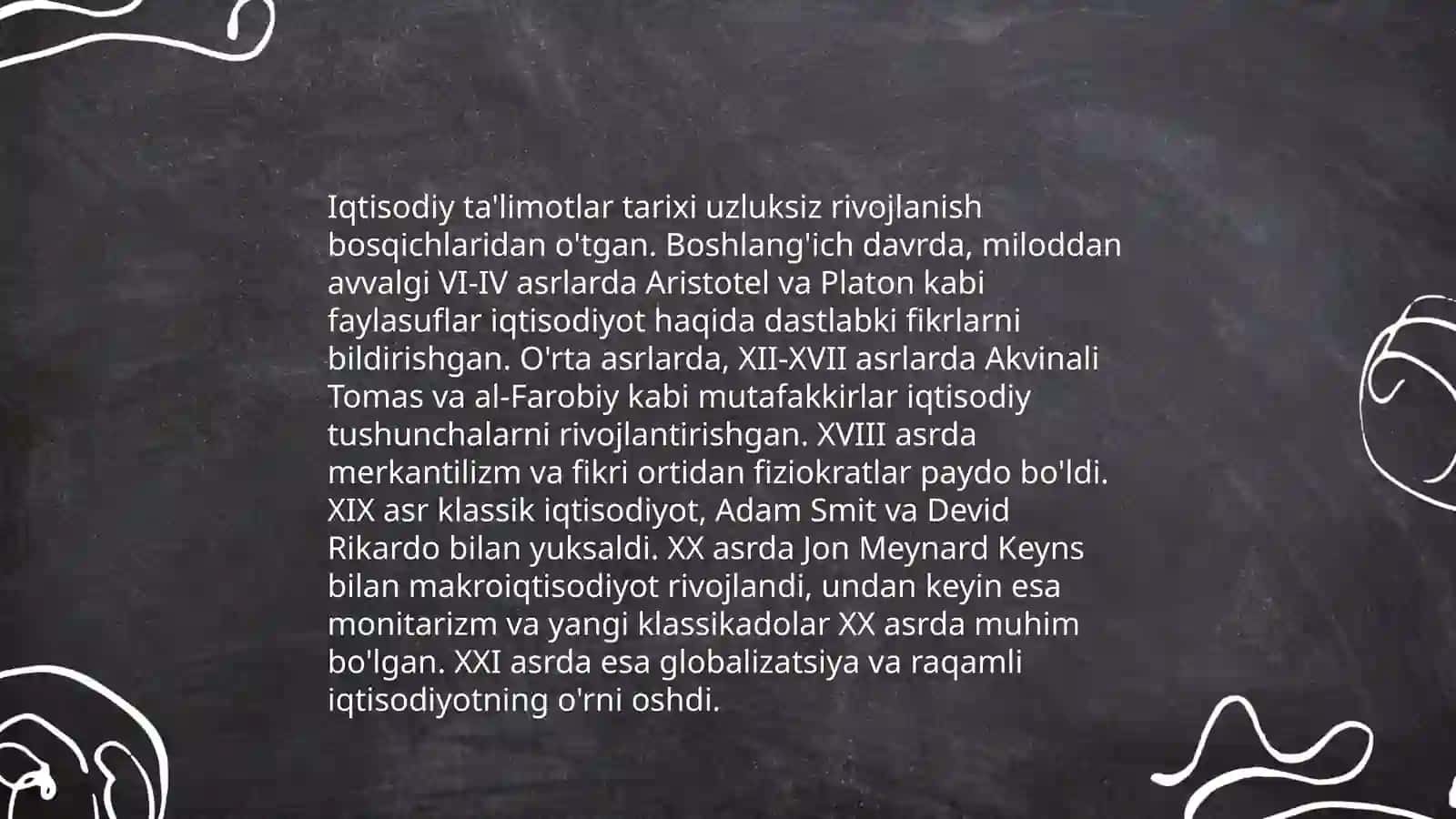 Iqtisodiy talimotlar tarixi fanining ahamiyati va biz uchun,Ozbekiston uchun nmaga kerak 4