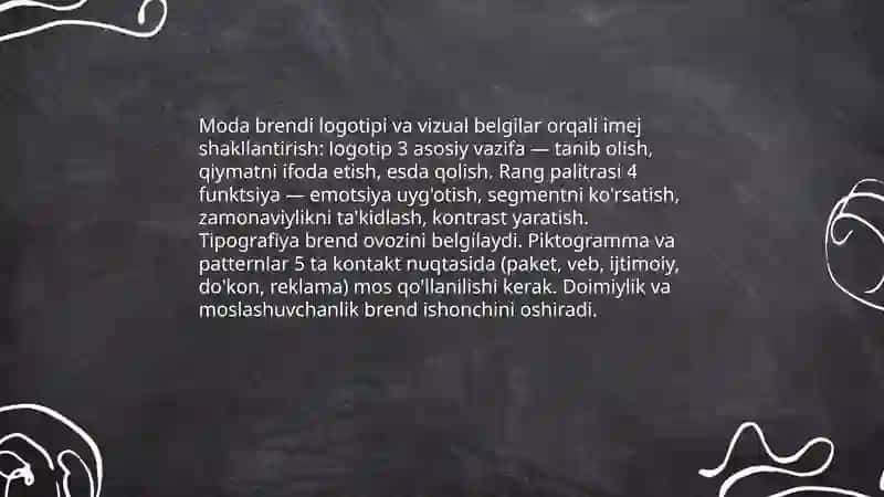 brending va emej yaratish modanbrentlarida va emejni tushuntirib berish 4