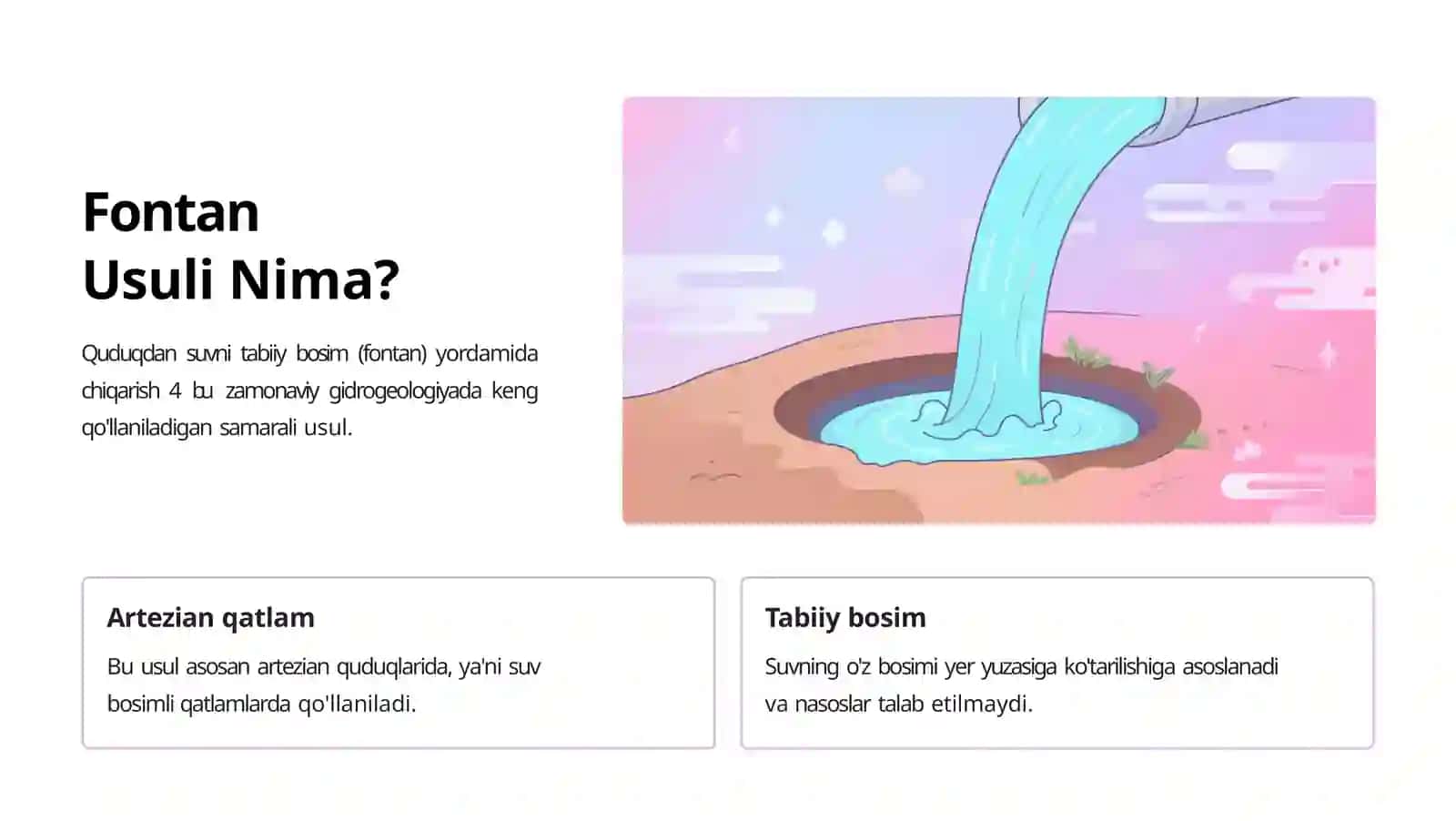 Quduqlarni Fontan Usulida Ishlatish 4