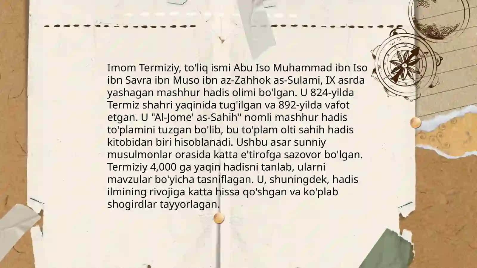 Imom Buxoriy va Imom Termiziyning hadis ilmiga qoʻshgan hissalarini qiyosiy tahlili 4