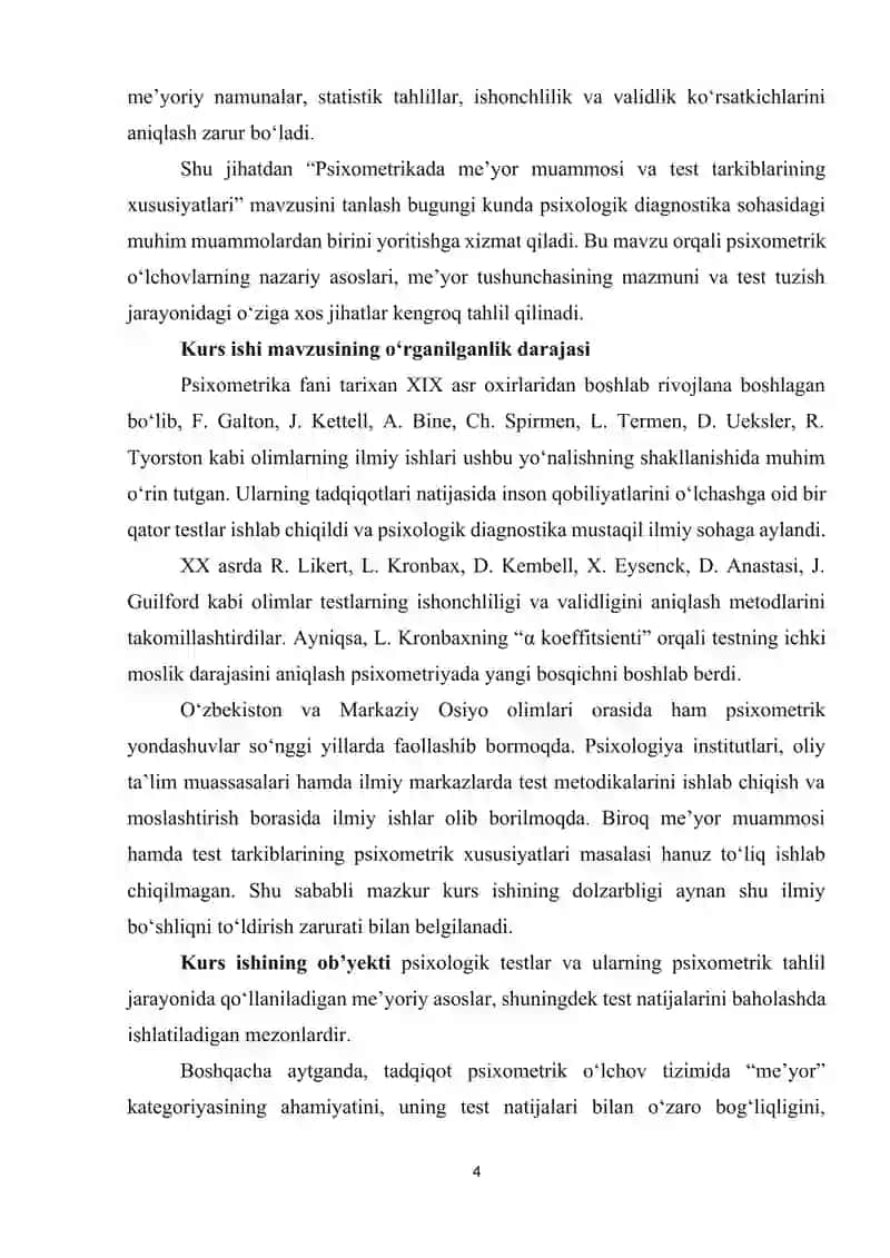 PSIXOMETRIKADA MEYOR MUAMMOSI VA TEST TARKIBLARINING XUSUSIYATLARI 4