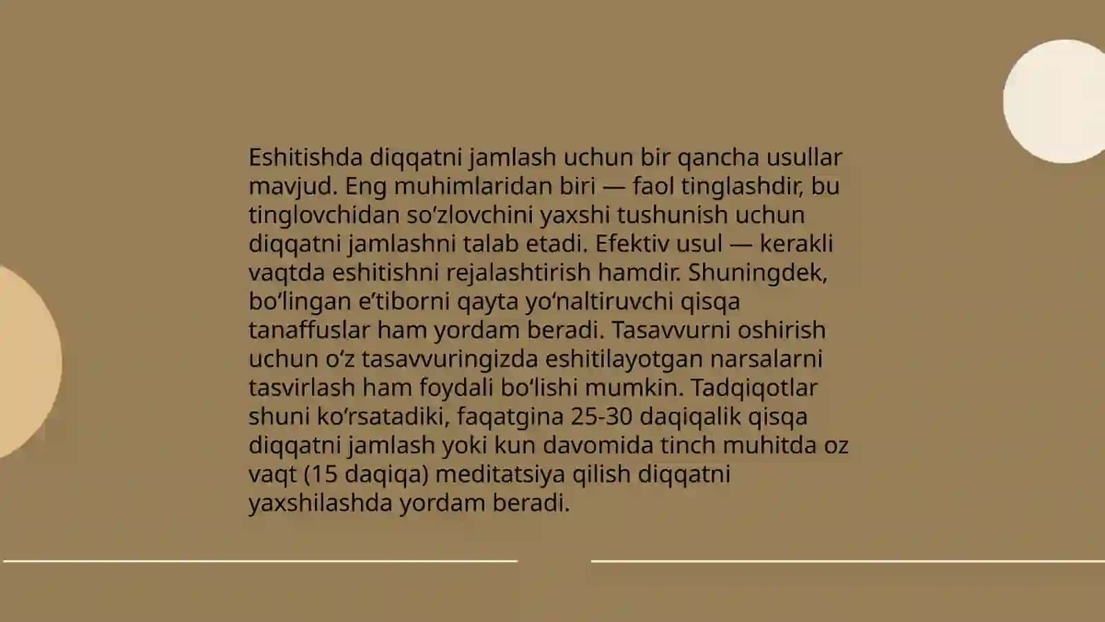 O'zgani anglash (eshitish) va o'zini anglatish qoidalari 4