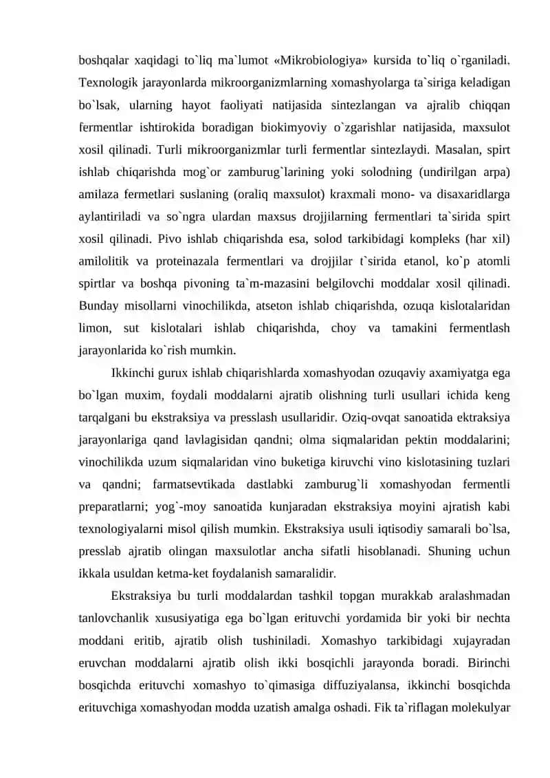 Oziq-ovqat texnologiyalarining fizik-kimyoviy asoslari 4