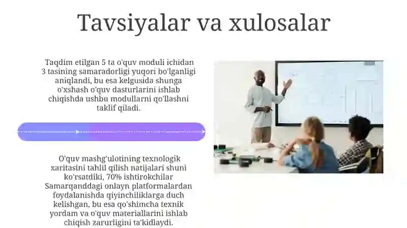 O‘quv mashg‘ulotining texnologik xaritasini tahlil qilish 4