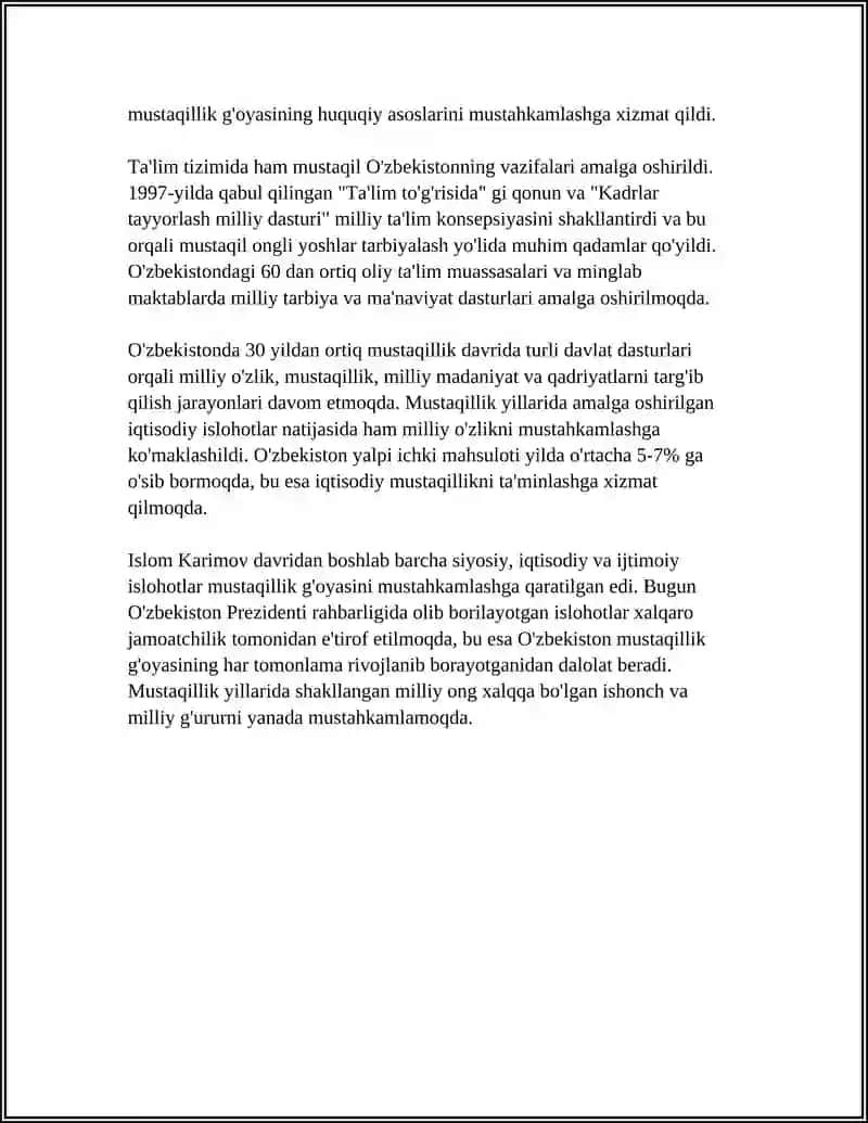 O'ZBEKITON MUSTAQILLIKA ERISHISHI ARAFASIDAGI IJTIMOIYSIYOSIY JARAYONLAR 4