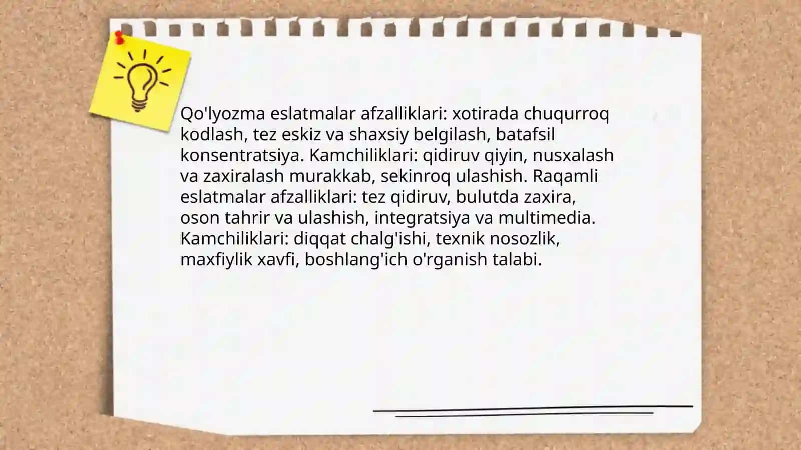 Eslatmalar bilan ishlash( note taking) va foydali jihatlari 4