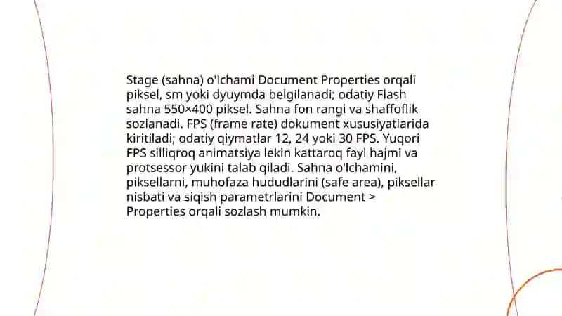 Macromedia Flash dasturida animatsiya yaratish 4